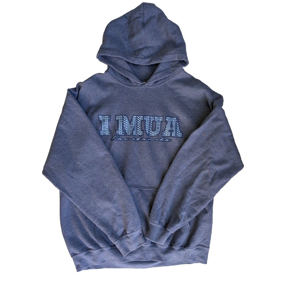 Kamehameha Schools IMUA Hawaii Big Island Hoodie Blue Gildan Large L